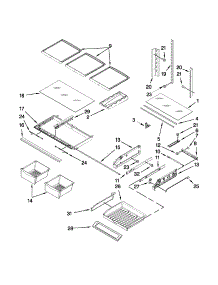 Shelf Parts parts for Kenmore Refrigerator 596.79249015 (59679249015, 596 79249015) from AppliancePartsPros.com