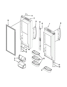 Refrigerator Door parts for Kenmore Refrigerator 596.72012016 (59672012016, 596 72012016) from AppliancePartsPros.com