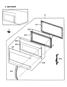 Door Assy parts for Kenmore Microwave 401.85053210 (40185053210, 401 85053210) from AppliancePartsPros.com