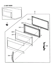 Door Assy parts for Kenmore Microwave 401.85059210 (40185059210, 401 85059210) from AppliancePartsPros.com