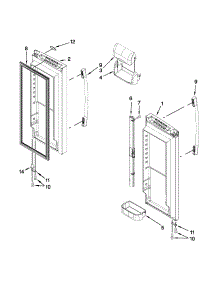 Refrigerator Door parts for Kenmore Refrigerator 596.79213014 (59679213014, 596 79213014) from AppliancePartsPros.com