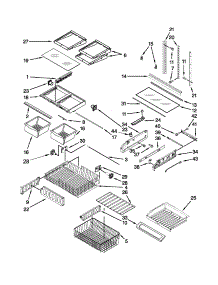 Shelf Parts parts for Kenmore Refrigerator 596.79213014 (59679213014, 596 79213014) from AppliancePartsPros.com