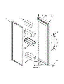 Refrigerator Door Parts parts for Kenmore Refrigerator 106.51136210 (10651136210, 106 51136210) from AppliancePartsPros.com