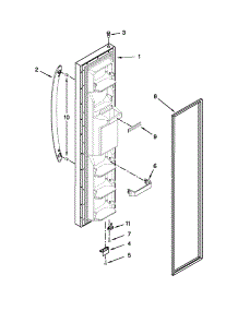 Freezer Door Parts parts for Kenmore Refrigerator 106.50023210 (10650023210, 106 50023210) from AppliancePartsPros.com
