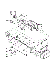 Motor And Ice Container Parts parts for Kenmore Refrigerator 106.50023210 (10650023210, 106 50023210) from AppliancePartsPros.com