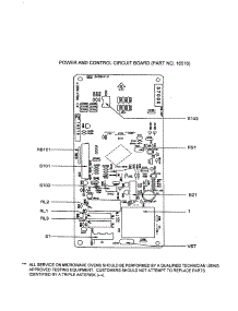 Power And Control Circuit Board parts for Kenmore Microwave 565.60519000 (56560519000, 565 60519000) from AppliancePartsPros.com