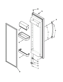 Refrigerator Door parts for Kenmore Refrigerator 106.41123210 (10641123210, 106 41123210) from AppliancePartsPros.com