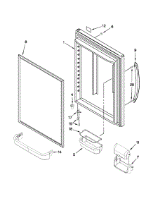 Refrigerator Door Parts parts for Kenmore Refrigerator 596.69282013 (59669282013, 596 69282013) from AppliancePartsPros.com