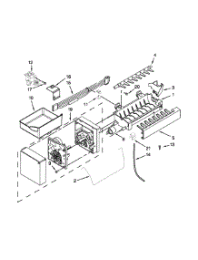 Ice Maker parts for Kenmore Refrigerator 596.72009015 (59672009015, 596 72009015) from AppliancePartsPros.com