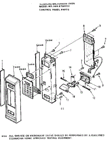 Control Panel Parts parts for Kenmore Microwave 566.8758310 (5668758310, 566 8758310) from AppliancePartsPros.com
