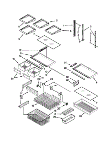 Shelf Parts parts for Kenmore Refrigerator 596.69289013 (59669289013, 596 69289013) from AppliancePartsPros.com