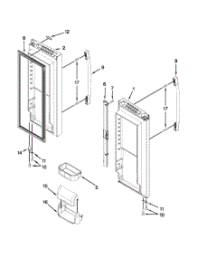 Refrigerator Door parts for Kenmore Refrigerator 596.79223015 (59679223015, 596 79223015) from AppliancePartsPros.com