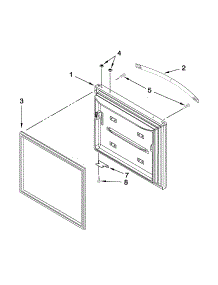 Freezer Door parts for Kenmore Refrigerator 596.69983013 (59669983013, 596 69983013) from AppliancePartsPros.com