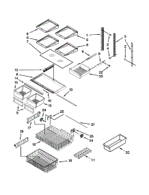 Shelf Parts parts for Kenmore Refrigerator 596.69962013 (59669962013, 596 69962013) from AppliancePartsPros.com