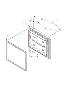 Freezer Door parts for Kenmore Refrigerator 596.69962013 (59669962013, 596 69962013) from AppliancePartsPros.com