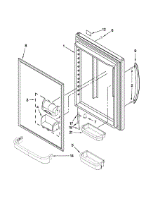Refrigerator Door parts for Kenmore Refrigerator 596.69962013 (59669962013, 596 69962013) from AppliancePartsPros.com