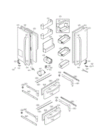 Door Parts parts for Kenmore Refrigerator 795.71099111 (79571099111, 795 71099111) from AppliancePartsPros.com