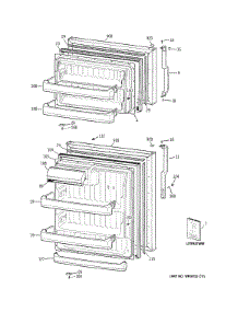 Doors parts for Kenmore Microwave 84892 from AppliancePartsPros.com