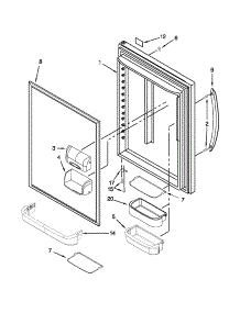 Refrigerator Door parts for Kenmore Refrigerator 596.69933013 (59669933013, 596 69933013) from AppliancePartsPros.com