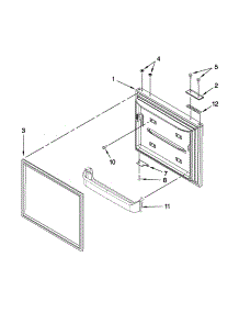 Freezer Door parts for Kenmore Refrigerator 596.69933013 (59669933013, 596 69933013) from AppliancePartsPros.com