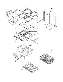 Shelf Parts parts for Kenmore Refrigerator 596.69932013 (59669932013, 596 69932013) from AppliancePartsPros.com