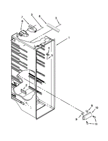 Refrigerator Liner Parts parts for Kenmore Refrigerator 106.40212011 (10640212011, 106 40212011) from AppliancePartsPros.com
