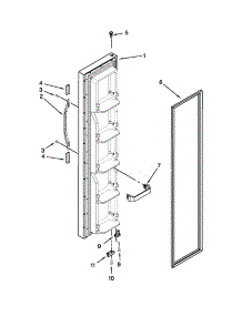Freezer Door parts for Kenmore Refrigerator 106.40212011 (10640212011, 106 40212011) from AppliancePartsPros.com