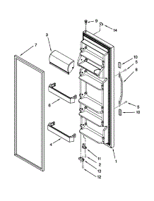 Refrigerator Door parts for Kenmore Refrigerator 106.40212011 (10640212011, 106 40212011) from AppliancePartsPros.com