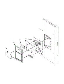 Dispenser Front Parts parts for Kenmore Refrigerator 596.379243017 (596379243017, 596 379243017) from AppliancePartsPros.com