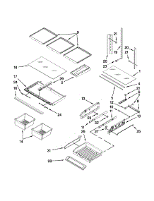 Shelf Parts parts for Kenmore Refrigerator 596.79242016 (59679242016, 596 79242016) from AppliancePartsPros.com