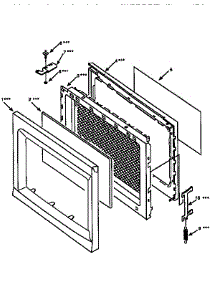 Door parts for Kenmore Microwave 565.66100690 (56566100690, 565 66100690) from AppliancePartsPros.com