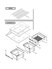 Shelf Parts parts for Kenmore Refrigerator 106.62159111 (10662159111, 106 62159111) from AppliancePartsPros.com