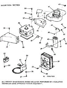 Magnetron Section parts for Kenmore Microwave 911.9967910 (9119967910, 911 9967910) from AppliancePartsPros.com