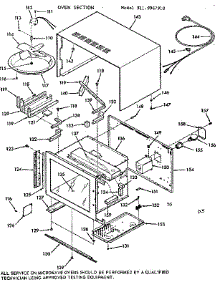 Oven Section parts for Kenmore Microwave 911.9967910 (9119967910, 911 9967910) from AppliancePartsPros.com