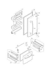 Door Parts parts for Kenmore Refrigerator 795.78092901 (79578092901, 795 78092901) from AppliancePartsPros.com