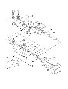 Motor And Ice Container Parts parts for Kenmore Refrigerator 106.50343011 (10650343011, 106 50343011) from AppliancePartsPros.com