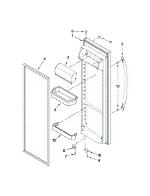 Refrigerator Door Parts parts for Kenmore Refrigerator 106.50343011 (10650343011, 106 50343011) from AppliancePartsPros.com
