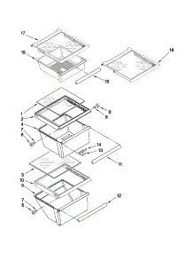 Refrigerator Shelf Parts parts for Kenmore Refrigerator 106.50343011 (10650343011, 106 50343011) from AppliancePartsPros.com