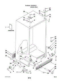 Cabinet Parts parts for Kenmore Refrigerator 106.50343011 (10650343011, 106 50343011) from AppliancePartsPros.com