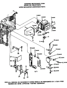 Latch Mechanism & Microwave Parts parts for Kenmore Microwave 565.8718310 (5658718310, 565 8718310) from AppliancePartsPros.com