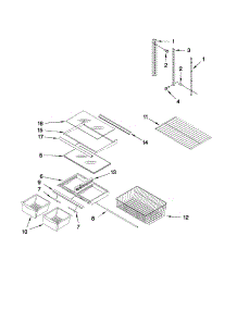 Shelf Parts parts for Kenmore Refrigerator 596.69912012 (59669912012, 596 69912012) from AppliancePartsPros.com