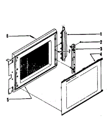 Door parts for Kenmore Microwave 995.47 / 1988 (99547 / 1988, 995 47 / 1988) from AppliancePartsPros.com