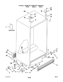 Cabinet Parts parts for Kenmore Refrigerator 106.59919703 (10659919703, 106 59919703) from AppliancePartsPros.com