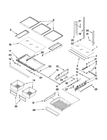 Shelf Parts parts for Kenmore Refrigerator 596.79549015 (59679549015, 596 79549015) from AppliancePartsPros.com