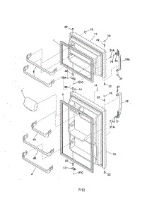 Door parts for Kenmore Refrigerator 253.61554016 (25361554016, 253 61554016) from AppliancePartsPros.com