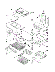 Shelf Parts parts for Kenmore Refrigerator 596.79223013 (59679223013, 596 79223013) from AppliancePartsPros.com