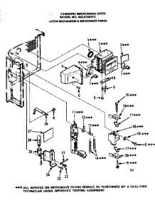 Latch Mechanism & Microwave Parts parts for Kenmore Microwave 565.8708310 (5658708310, 565 8708310) from AppliancePartsPros.com