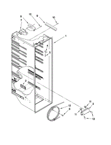 Refrigerator Liner Parts parts for Kenmore Refrigerator 106.59914703 (10659914703, 106 59914703) from AppliancePartsPros.com