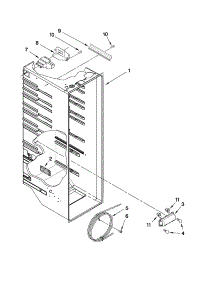 Refrigerator Liner Parts parts for Kenmore Refrigerator 106.51103111 (10651103111, 106 51103111) from AppliancePartsPros.com