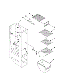 Freezer Liner Parts parts for Kenmore Refrigerator 106.51103111 (10651103111, 106 51103111) from AppliancePartsPros.com